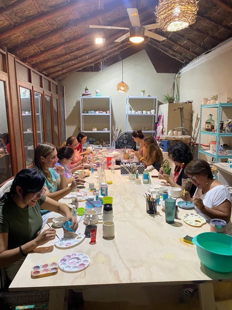 Group pottery painting workshop